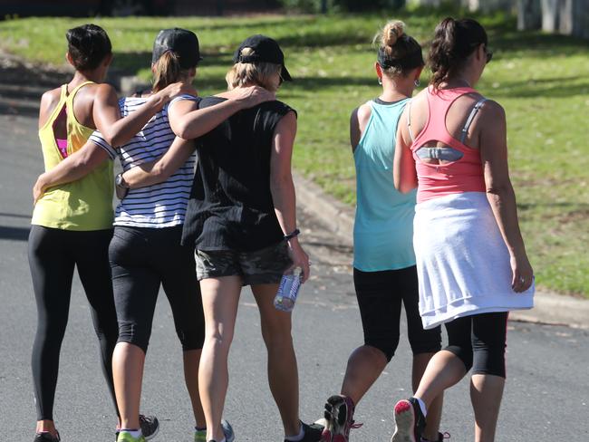 Friends of the murdered woman arrive in Beachcomber Ave today.