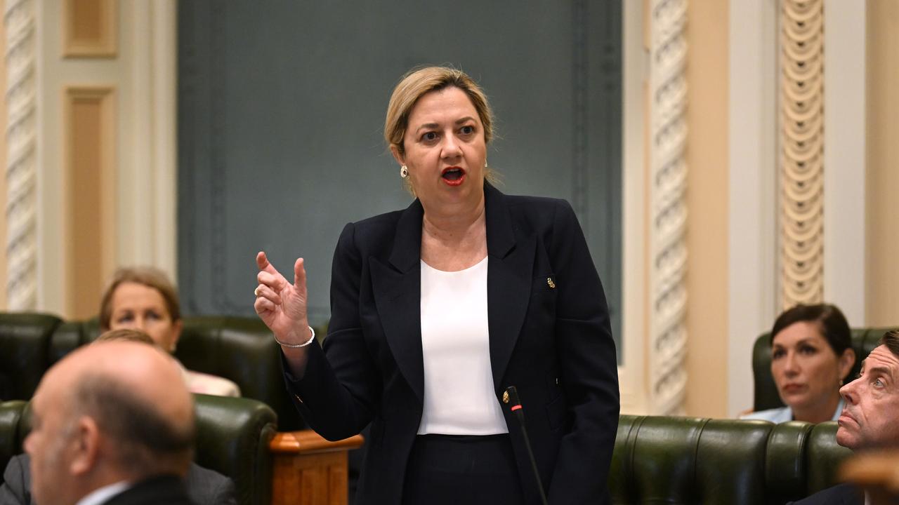 Queensland Premier Annastacia Palaszczuk at Parliament House on Tuesday. Picture: NCA NewsWire / Dan Peled