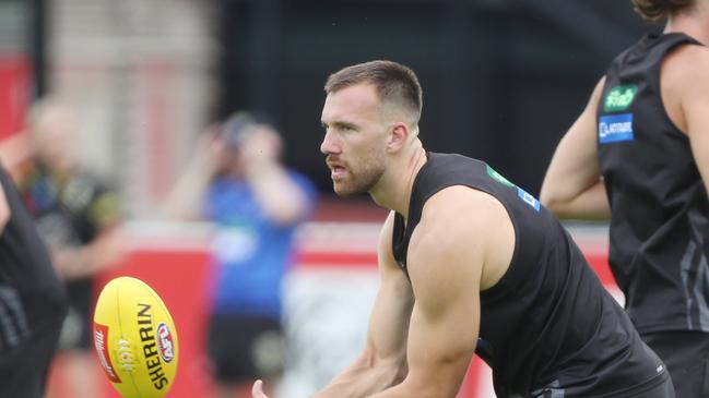 Richmond football club. Noah Balta on the field. Thursday, January 9. 2025. Picture: David Crosling