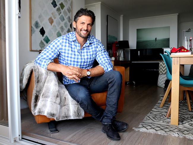 Tim Robards pictured at his home in Bondi, where he says he’s had some problems with mould. Picture: Adam Taylor/Home Magazine