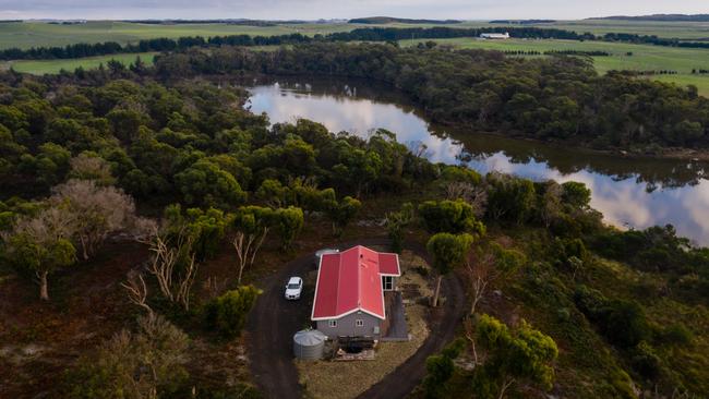 Umtali Beach House, which sits on the banks of the Little Forester River, near Bridport. Picture: Nic Betts Media