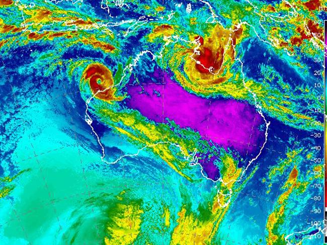 Tropical Cyclone Forecast Track Map for Severe Tropical Cyclone Trevor