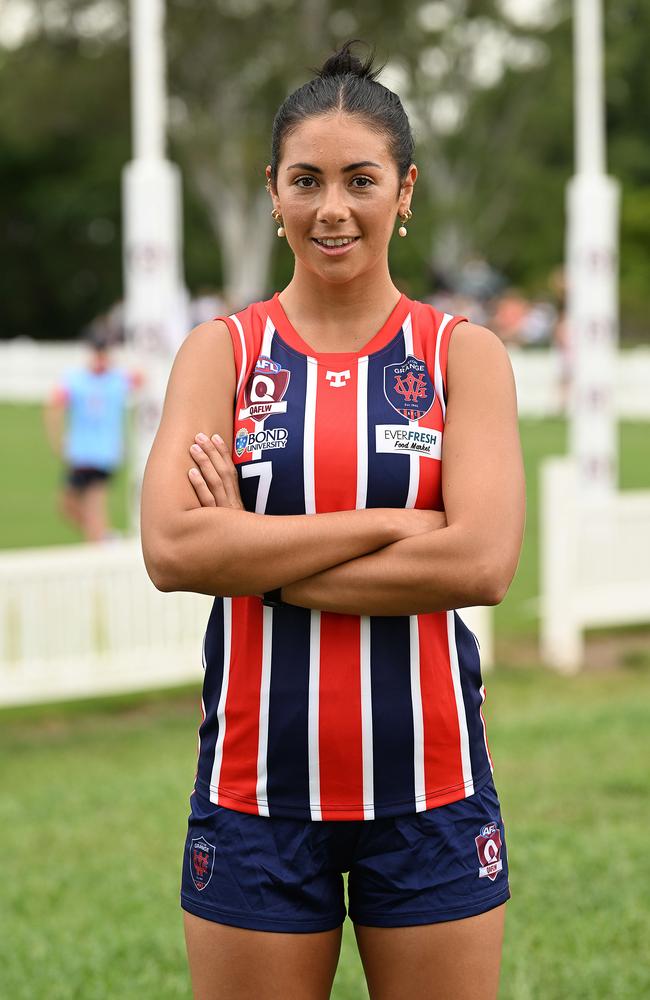 QAFLW captain Chloe Litherland. Pic Lyndon Mechielsen/Courier Mail