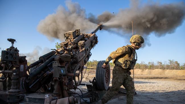 Australian Army personnel during Exercise Koolendong at the Mount Bundey Training Area, Northern Territory.