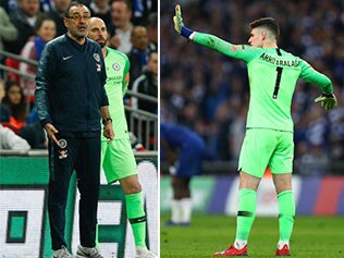 The world's most expensive goal keeper refused to be substituted.