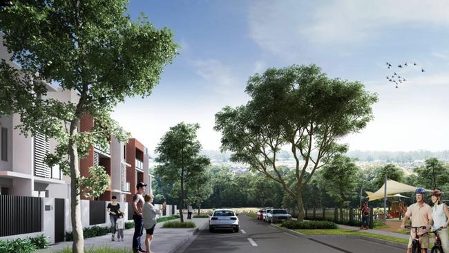 The precinct will be situated just 8km from the new Western Sydney Airport and 5km from Oran Park. Picture: Supplied