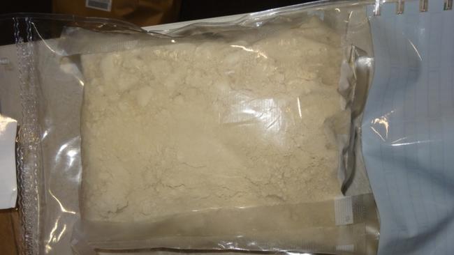 Large amounts of drugs seized from his house. Photo courtesy of NSW Police.