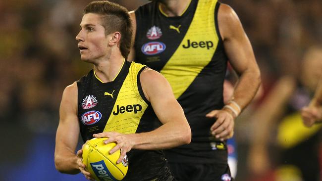 Richmond’s Liam Baker is proving the small man can still have an impact in the game. Picture: Michael Klein.