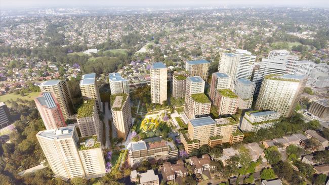 More than 3,000 new homes, a new primary school and town plaza in Sydney’s North West have been given the green light. Ivanhoe aerial view