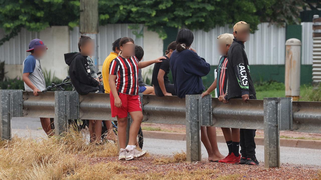 Youths group along Able Smith Parade in Mount Isa. File picture: Liam Kidston