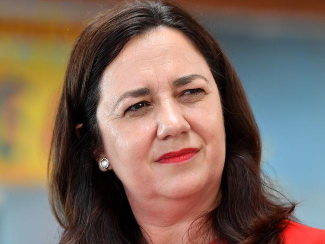 Queensland Premier Annastacia Palaszczuk is seen at Edge Hill State Primary School in Cairns during the Queensland Election campaign on Tuesday, November 14, 2017. Premier Palaszczuk announced that if re-elected her government will employ 3700 new teachers over the next four years. (AAP Image/Darren England) NO ARCHIVING