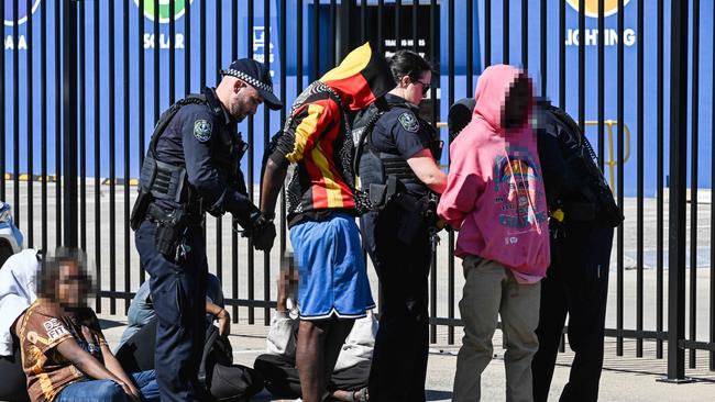 Police have made multiple arrests after a brawl near the CBD. Picture: Brenton Edwards