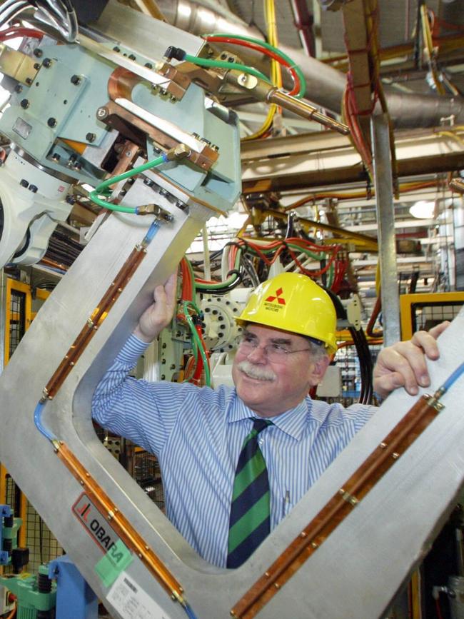 Mr Phillips at the Mitsubishi’s Tonsley plant in 2005. Picture: Darren Seiler