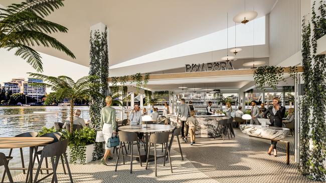 Artist impressions of the Kangaroo Point Green Bridge Restaurant. Picture: Brisbane City Council.