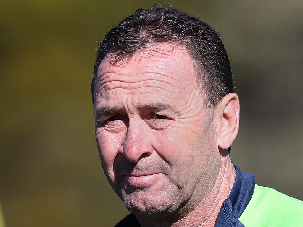 Coach Ricky Stuart at Raiders training session at their Headquarters in Canberra. Picture Kym Smith