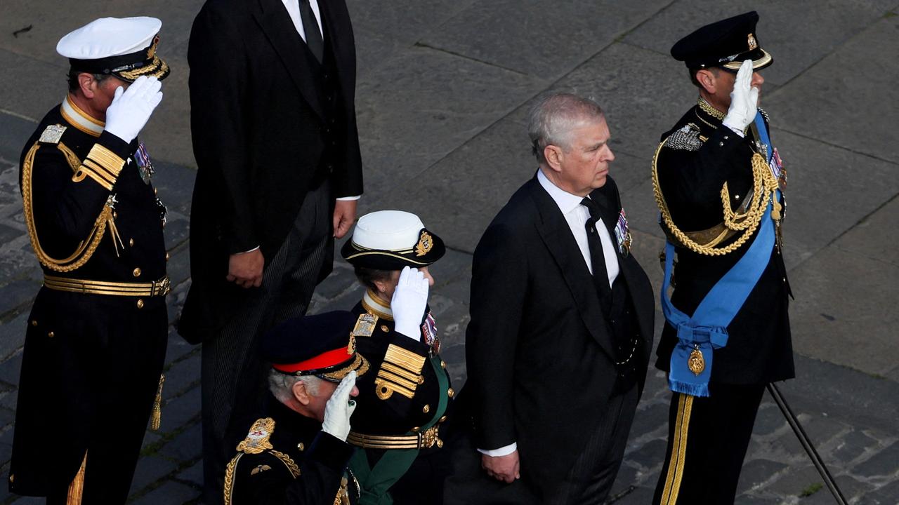 Queens Funeral Why Prince Harry And Prince Andrew Didnt Salute Queens Coffin The Courier Mail 