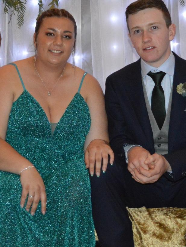 Lillyana Beutel and George Adkins enjoy the Nanango State High School 2023 formal on the night of Friday September 8, 2023.