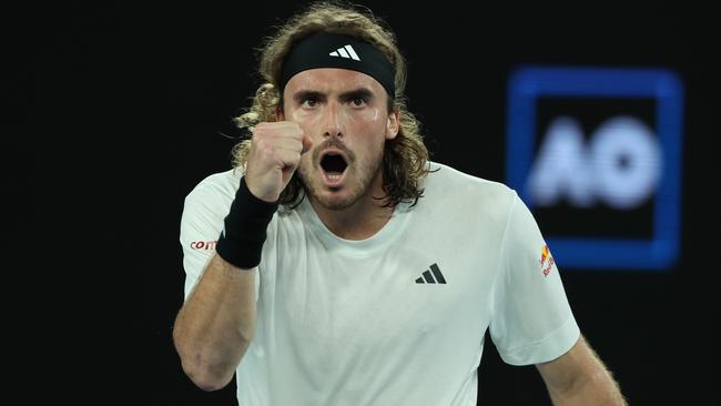 Stefanos Tsitsipas says the Australian Open is his ‘home slam’ given the support by the Australian-Greek community. Picture: Getty Images.