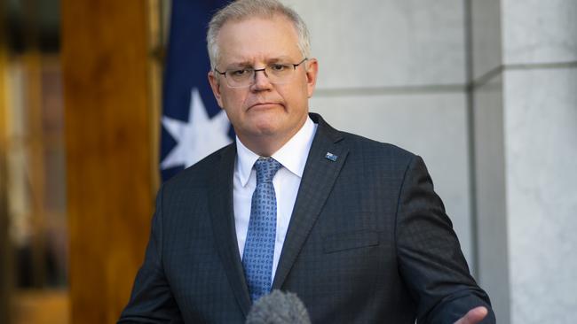 Scott Morrison said the Victorian road map would have a significant impact on the October 6 budget and the nation’s ability to reboot the national economy. Picture: Martin Ollman