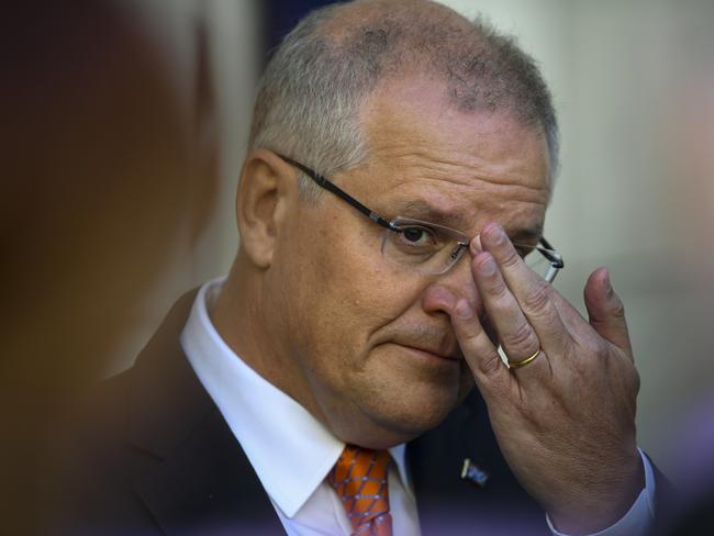 Australian Prime Minister Scott Morrison speaks to the media during a press conference at Parliament House in Canberra, Wednesday, February 13, 2019. (AAP Image/Lukas Coch) NO ARCHIVING