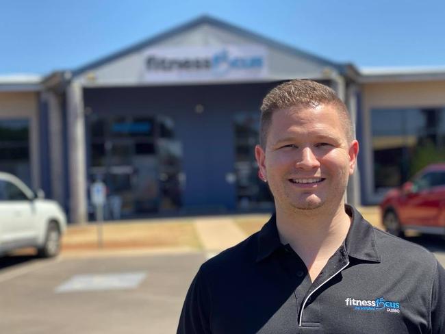 Dubbo business owner Andrew Bassett outside his gym.