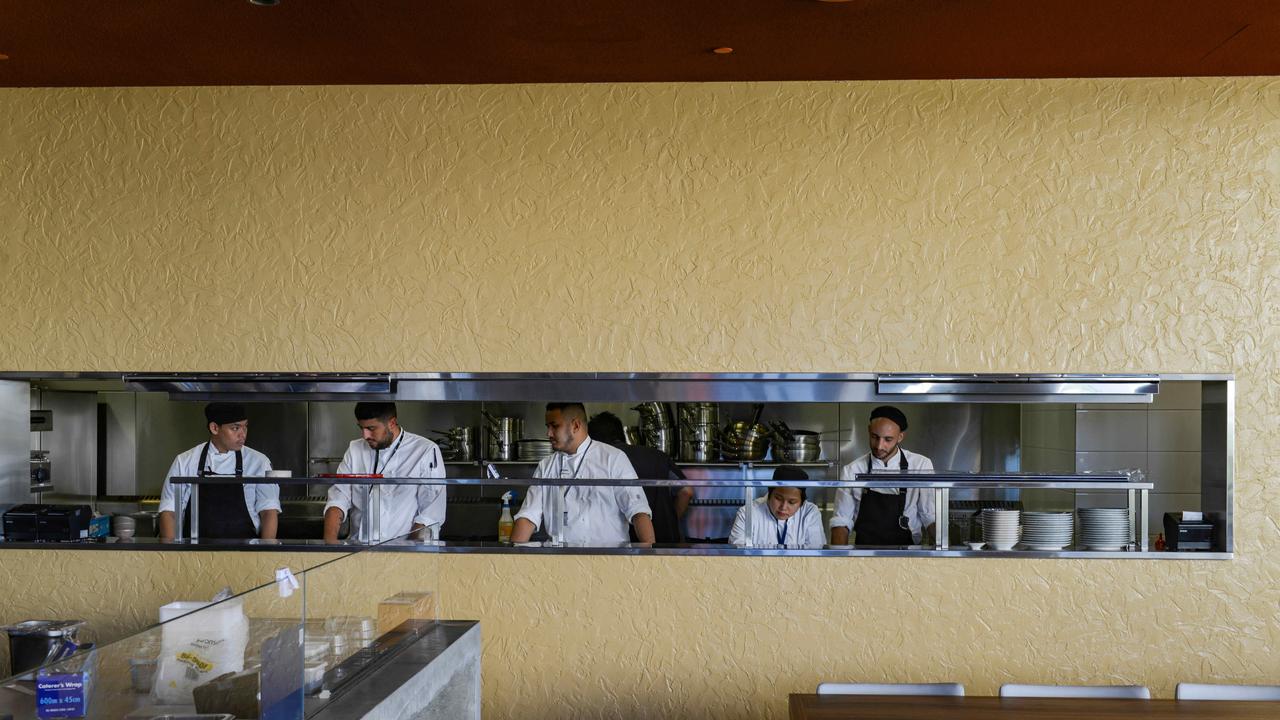 Chefs working in the iTL Italian Kitchen. Photo: Brenton Edwards