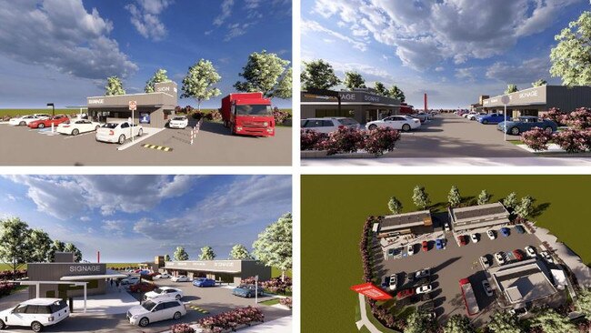 Artist impression (bloc design) of proposed convenience centre, located at 158 Main St, Kawungan.