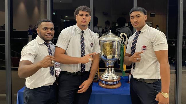 Ipswich SHS students Anton Naiyep, Cayleb Johnson, Maaro David.