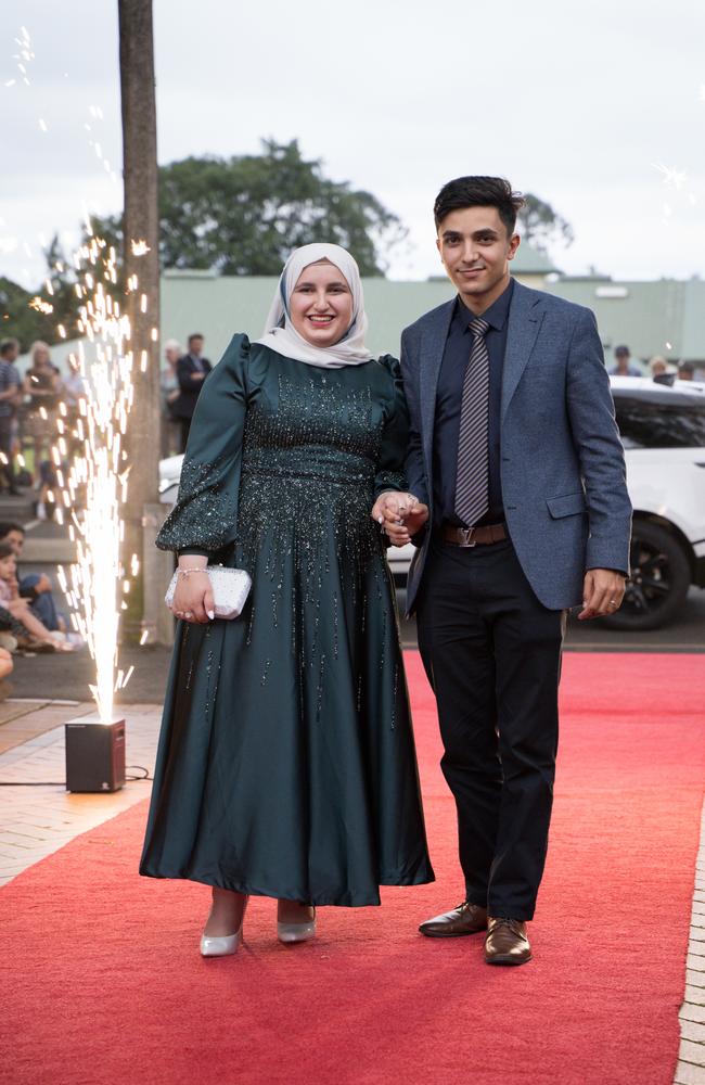 Fatima Alabdali and Hussein Alabally arrive at Toowoomba Anglican School class of 2024 school formal. Friday, November 15, 2024. Picture: Christine Schindler