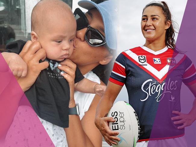 Just four months after giving birth to her son Beauden, Corban Baxter is preparing to make her NRLW return for theSydney Roosters