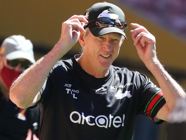 South Sydney Rabbitohs at Suncorp Stadium -  Wayne Bennett at the Bunnies Captains Run. Pic Annette Dew