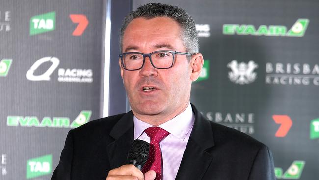 Racing Queensland CEO Brendan Parnell rued the timing of TAB’s breakdown on Saturday. Picture: AAP