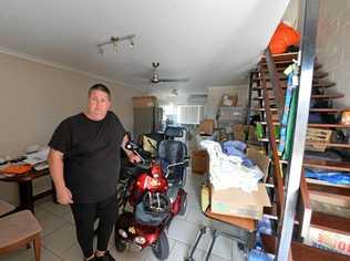 Alex Verbyla in his Byron St, East Mackay home, faces uncertainty over housing. Picture: Madura McCormack