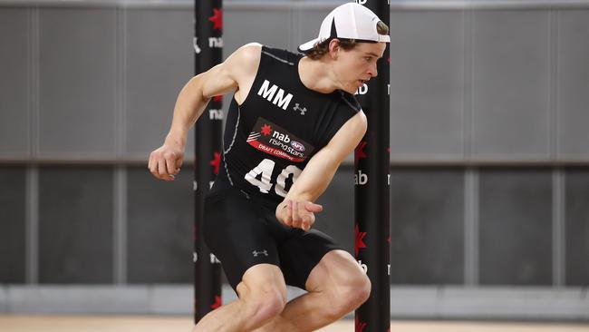 Thomson Dow in action at the AFL draft combine. Picture: Getty Images