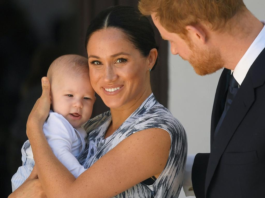 Meghan Markle and Prince Harry, with their son Archie. Picture: Getty Images