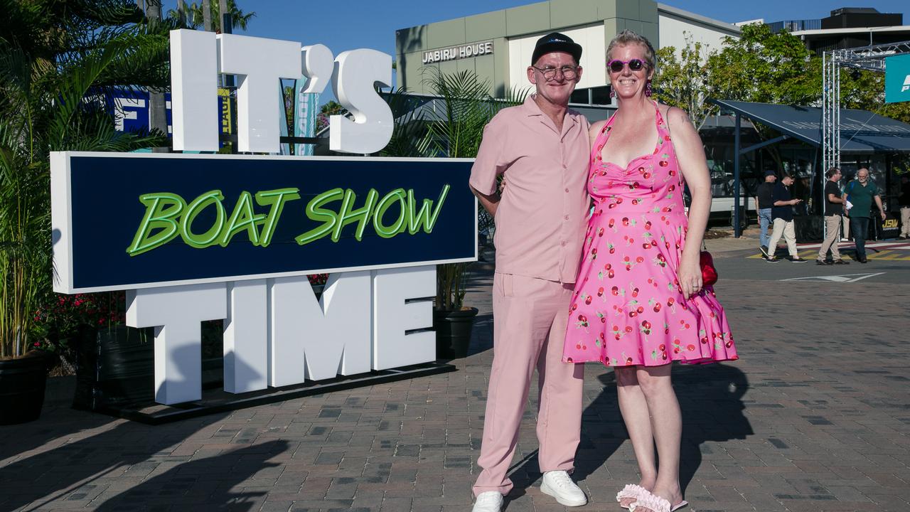David and Alison Costello at the Sanctuary Cove Boat Show. Picture: Glenn Campbell