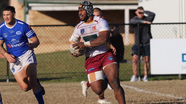 Winger Waqasaqa Qiolevu for Thirlmere Roosters. Picture: Steve Montgomery