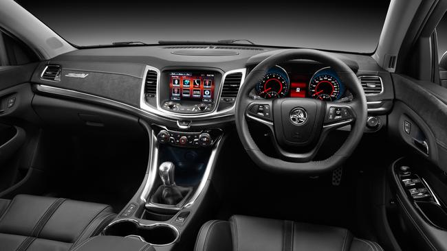 Muscle-car lovers will feel at home in the well-appointed, ergonomic driver’s seat.