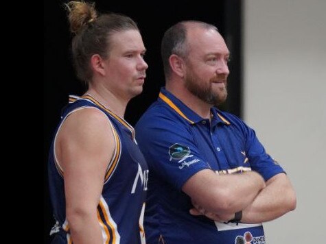 Ansett star Matty Hunt has been playing wheelchair basketball for the Darwin Dingoes. Picture: Darwin Basketball Association.