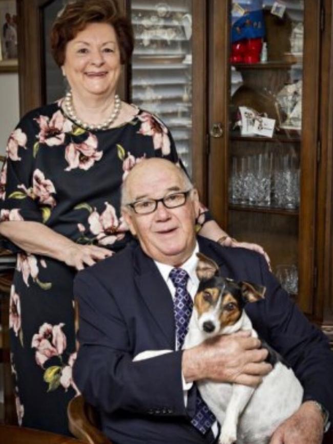 William and Sue Spackman with their beloved dog, Roadie. Picture: Supplied