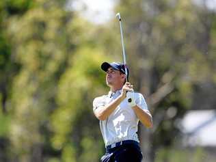 ON TARGET: Justin Warren won convincingly at the Tin Can Bay Pro-Am on Thursday, recording a three-shot win over an experienced field. Picture: DAN HIMBRECHTS