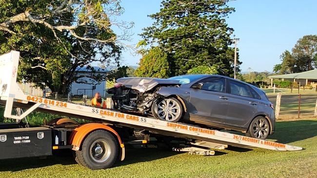 JP Autos & Towing at the scene of a two car crash on the Casino Coraki Rd at Tatham on Monday. Picture: JP Autos & Towing