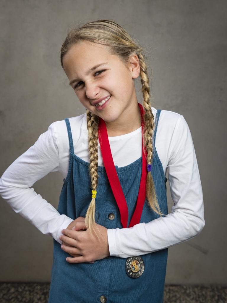 Luka Ridley placed second after she recited a poem about a child pretending to be sick to get a day off school at the 77th City of Toowoomba Eisteddfod at Empire Theatres, Monday, July 31, 2023. Picture: Kevin Farmer