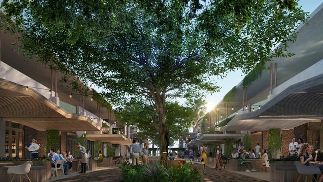 Artist impression of Sunland Group's The Lanes Retail Village at The Lanes.