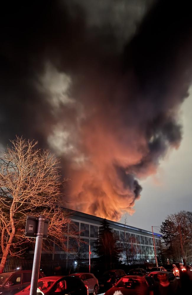 A fire at an electrical substation in Hayes that supplies Heathrow Airport with power forced the airport’s closure. Picture: London Fire Brigade