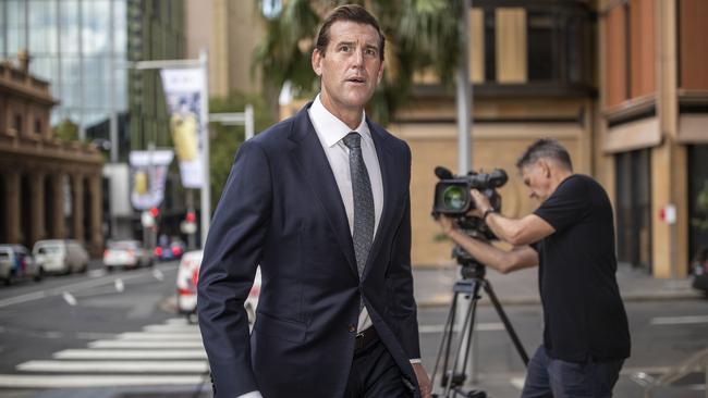 Ben Roberts-Smith arrives at the Supreme Court in Sydney on Friday. Picture: NCA NewsWire / Christian Gilles