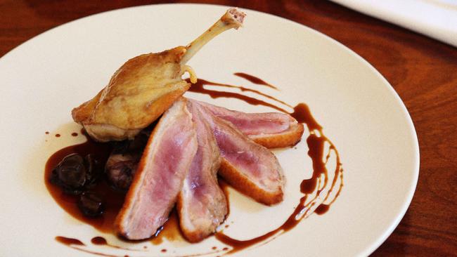 Becco’s duck leg breast with pickled radicchio. Pictures: Rebecca Michael