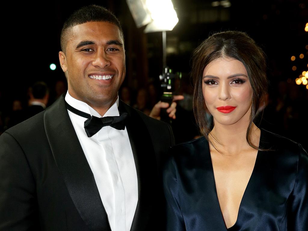 Suspended NRL player Michael Jennings and make up artist Kirra Wilden, pictured in 2015, are embroiled in a bitter court battle. Picture: Gregg Porteous