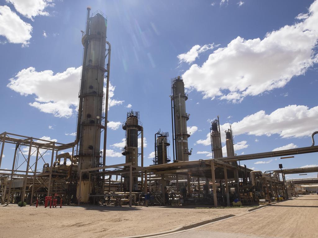 Energy giant Santos has almost completed a CCS project at its Moomba gas plant in northeastern South Australia. Picture Simon Cross