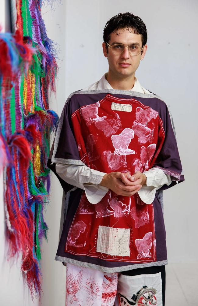 The garment was designed by Greek-Australian fashion expert Jordan Gogos. Picture: Justin Lloyd